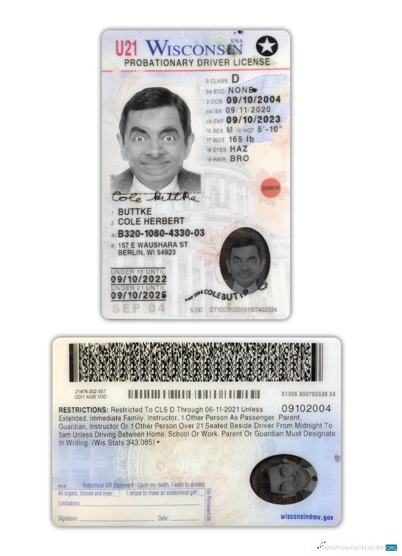 download USA Wisconsin driving license 2020 present